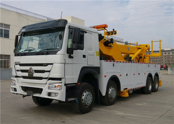 acheter La dépanneuse professionnelle 8x4 371hp 40T 12 de naufrageur roule 40 tonnes de dépanneuse de message publicitaire fabrication en ligne