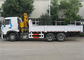 Le camion de Sinotruk HOWO A7 6x4 a monté la grue 25 tonnes de grue droite de bras montée par cargaison fournisseur