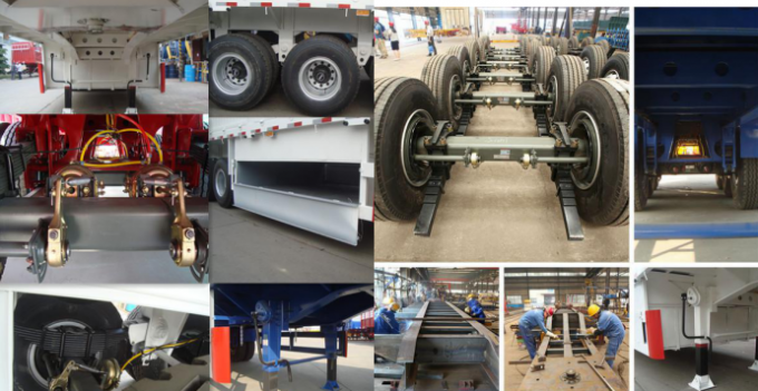 Type de verseur de remorque à benne basculante de camion remorque de 2 axes U semi