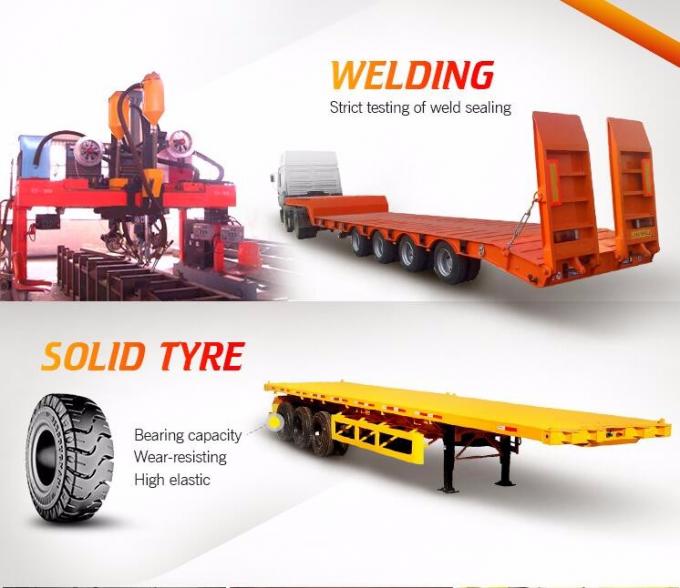De la vente 2015 chaude de conteneur de décharge utilisation à plat de remorque semi pour le transport de conteneur